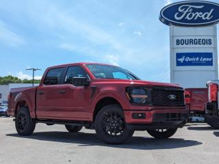 <b>STX Appearance Package, 20 Aluminum Wheels, Spray-In Bed Liner!</b><br> <br> <br> <br>  The Ford F-150 is for those who think a day off is just an opportunity to get more done. <br> <br>Just as you mould, strengthen and adapt to fit your lifestyle, the truck you own should do the same. The Ford F-150 puts productivity, practicality and reliability at the forefront, with a host of convenience and tech features as well as rock-solid build quality, ensuring that all of your day-to-day activities are a breeze. Theres one for the working warrior, the long hauler and the fanatic. No matter who you are and what you do with your truck, F-150 doesnt miss.<br> <br> This rapid red metallic tinted clearcoat Crew Cab 4X4 pickup   has a 10 speed automatic transmission and is powered by a  325HP 2.7L V6 Cylinder Engine.<br> <br> Our F-150s trim level is STX. This STX trim steps things up with upgraded aluminum wheels, along with great standard features such as class IV tow equipment with trailer sway control, remote keyless entry, cargo box lighting, and a 12-inch infotainment screen powered by SYNC 4 featuring voice-activated navigation, SiriusXM satellite radio, Apple CarPlay, Android Auto and FordPass Connect 5G internet hotspot. Safety features also include blind spot detection, lane keep assist with lane departure warning, front and rear collision mitigation and automatic emergency braking. This vehicle has been upgraded with the following features: Stx Appearance Package, 20 Aluminum Wheels, Spray-in Bed Liner. <br><br> View the original window sticker for this vehicle with this url <b><a href=http://www.windowsticker.forddirect.com/windowsticker.pdf?vin=1FTEW2LP5RKD90877 target=_blank>http://www.windowsticker.forddirect.com/windowsticker.pdf?vin=1FTEW2LP5RKD90877</a></b>.<br> <br>To apply right now for financing use this link : <a href=https://www.bourgeoismotors.com/credit-application/ target=_blank>https://www.bourgeoismotors.com/credit-application/</a><br><br> <br/> 0% financing for 60 months. 1.99% financing for 84 months.  Incentives expire 2024-07-02.  See dealer for details. <br> <br>Discount on vehicle represents the Cash Purchase discount applicable and is inclusive of all non-stackable and stackable cash purchase discounts from Ford of Canada and Bourgeois Motors Ford and is offered in lieu of sub-vented lease or finance rates. To get details on current discounts applicable to this and other vehicles in our inventory for Lease and Finance customer, see a member of our team. </br></br>Discover a pressure-free buying experience at Bourgeois Motors Ford in Midland, Ontario, where integrity and family values drive our 78-year legacy. As a trusted, family-owned and operated dealership, we prioritize your comfort and satisfaction above all else. Our no pressure showroom is lead by a team who is passionate about understanding your needs and preferences. Located on the shores of Georgian Bay, our dealership offers more than just vehiclesits an experience rooted in community, trust and transparency. Trust us to provide personalized service, a diverse range of quality new Ford vehicles, and a seamless journey to finding your perfect car. Join our family at Bourgeois Motors Ford and let us redefine the way you shop for your next vehicle.<br> Come by and check out our fleet of 80+ used cars and trucks and 220+ new cars and trucks for sale in Midland.  o~o