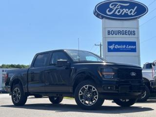 <b>20 Aluminum Wheels, Spray-In Bed Liner!</b><br> <br> <br> <br>  The Ford F-Series is the best-selling vehicle in Canada for a reason. Its simply the most trusted pickup for getting the job done. <br> <br>Just as you mould, strengthen and adapt to fit your lifestyle, the truck you own should do the same. The Ford F-150 puts productivity, practicality and reliability at the forefront, with a host of convenience and tech features as well as rock-solid build quality, ensuring that all of your day-to-day activities are a breeze. Theres one for the working warrior, the long hauler and the fanatic. No matter who you are and what you do with your truck, F-150 doesnt miss.<br> <br> This agate black Crew Cab 4X4 pickup   has a 10 speed automatic transmission and is powered by a  325HP 2.7L V6 Cylinder Engine.<br> <br> Our F-150s trim level is STX. This STX trim steps things up with upgraded aluminum wheels, along with great standard features such as class IV tow equipment with trailer sway control, remote keyless entry, cargo box lighting, and a 12-inch infotainment screen powered by SYNC 4 featuring voice-activated navigation, SiriusXM satellite radio, Apple CarPlay, Android Auto and FordPass Connect 5G internet hotspot. Safety features also include blind spot detection, lane keep assist with lane departure warning, front and rear collision mitigation and automatic emergency braking. This vehicle has been upgraded with the following features: 20 Aluminum Wheels, Spray-in Bed Liner. <br><br> View the original window sticker for this vehicle with this url <b><a href=http://www.windowsticker.forddirect.com/windowsticker.pdf?vin=1FTEW2LP0RKE02417 target=_blank>http://www.windowsticker.forddirect.com/windowsticker.pdf?vin=1FTEW2LP0RKE02417</a></b>.<br> <br>To apply right now for financing use this link : <a href=https://www.bourgeoismotors.com/credit-application/ target=_blank>https://www.bourgeoismotors.com/credit-application/</a><br><br> <br/> 0% financing for 60 months. 1.99% financing for 84 months.  Incentives expire 2024-07-02.  See dealer for details. <br> <br>Discount on vehicle represents the Cash Purchase discount applicable and is inclusive of all non-stackable and stackable cash purchase discounts from Ford of Canada and Bourgeois Motors Ford and is offered in lieu of sub-vented lease or finance rates. To get details on current discounts applicable to this and other vehicles in our inventory for Lease and Finance customer, see a member of our team. </br></br>Discover a pressure-free buying experience at Bourgeois Motors Ford in Midland, Ontario, where integrity and family values drive our 78-year legacy. As a trusted, family-owned and operated dealership, we prioritize your comfort and satisfaction above all else. Our no pressure showroom is lead by a team who is passionate about understanding your needs and preferences. Located on the shores of Georgian Bay, our dealership offers more than just vehiclesits an experience rooted in community, trust and transparency. Trust us to provide personalized service, a diverse range of quality new Ford vehicles, and a seamless journey to finding your perfect car. Join our family at Bourgeois Motors Ford and let us redefine the way you shop for your next vehicle.<br> Come by and check out our fleet of 80+ used cars and trucks and 210+ new cars and trucks for sale in Midland.  o~o