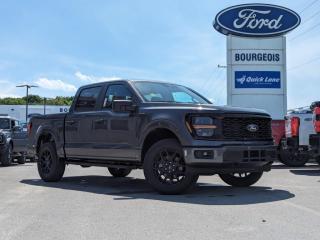 <b>STX Appearance Package, 20 Aluminum Wheels, Spray-In Bed Liner!</b><br> <br> <br> <br>  From powerful engines to smart tech, theres an F-150 to fit all aspects of your life. <br> <br>Just as you mould, strengthen and adapt to fit your lifestyle, the truck you own should do the same. The Ford F-150 puts productivity, practicality and reliability at the forefront, with a host of convenience and tech features as well as rock-solid build quality, ensuring that all of your day-to-day activities are a breeze. Theres one for the working warrior, the long hauler and the fanatic. No matter who you are and what you do with your truck, F-150 doesnt miss.<br> <br> This carbonized grey metallic Crew Cab 4X4 pickup   has a 10 speed automatic transmission and is powered by a  325HP 2.7L V6 Cylinder Engine.<br> <br> Our F-150s trim level is STX. This STX trim steps things up with upgraded aluminum wheels, along with great standard features such as class IV tow equipment with trailer sway control, remote keyless entry, cargo box lighting, and a 12-inch infotainment screen powered by SYNC 4 featuring voice-activated navigation, SiriusXM satellite radio, Apple CarPlay, Android Auto and FordPass Connect 5G internet hotspot. Safety features also include blind spot detection, lane keep assist with lane departure warning, front and rear collision mitigation and automatic emergency braking. This vehicle has been upgraded with the following features: Stx Appearance Package, 20 Aluminum Wheels, Spray-in Bed Liner. <br><br> View the original window sticker for this vehicle with this url <b><a href=http://www.windowsticker.forddirect.com/windowsticker.pdf?vin=1FTEW2LP9RKD98206 target=_blank>http://www.windowsticker.forddirect.com/windowsticker.pdf?vin=1FTEW2LP9RKD98206</a></b>.<br> <br>To apply right now for financing use this link : <a href=https://www.bourgeoismotors.com/credit-application/ target=_blank>https://www.bourgeoismotors.com/credit-application/</a><br><br> <br/> 0% financing for 60 months. 1.99% financing for 84 months.  Incentives expire 2024-07-02.  See dealer for details. <br> <br>Discount on vehicle represents the Cash Purchase discount applicable and is inclusive of all non-stackable and stackable cash purchase discounts from Ford of Canada and Bourgeois Motors Ford and is offered in lieu of sub-vented lease or finance rates. To get details on current discounts applicable to this and other vehicles in our inventory for Lease and Finance customer, see a member of our team. </br></br>Discover a pressure-free buying experience at Bourgeois Motors Ford in Midland, Ontario, where integrity and family values drive our 78-year legacy. As a trusted, family-owned and operated dealership, we prioritize your comfort and satisfaction above all else. Our no pressure showroom is lead by a team who is passionate about understanding your needs and preferences. Located on the shores of Georgian Bay, our dealership offers more than just vehiclesits an experience rooted in community, trust and transparency. Trust us to provide personalized service, a diverse range of quality new Ford vehicles, and a seamless journey to finding your perfect car. Join our family at Bourgeois Motors Ford and let us redefine the way you shop for your next vehicle.<br> Come by and check out our fleet of 80+ used cars and trucks and 220+ new cars and trucks for sale in Midland.  o~o