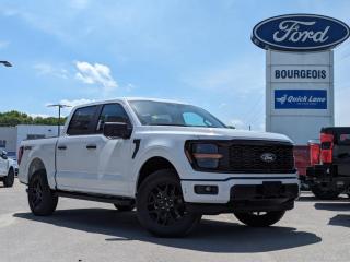 <b>STX Appearance Package, 20 Aluminum Wheels, Spray-In Bed Liner!</b><br> <br> <br> <br>  Smart engineering, impressive tech, and rugged styling make the F-150 hard to pass up. <br> <br>Just as you mould, strengthen and adapt to fit your lifestyle, the truck you own should do the same. The Ford F-150 puts productivity, practicality and reliability at the forefront, with a host of convenience and tech features as well as rock-solid build quality, ensuring that all of your day-to-day activities are a breeze. Theres one for the working warrior, the long hauler and the fanatic. No matter who you are and what you do with your truck, F-150 doesnt miss.<br> <br> This oxford white Crew Cab 4X4 pickup   has a 10 speed automatic transmission and is powered by a  325HP 2.7L V6 Cylinder Engine.<br> <br> Our F-150s trim level is STX. This STX trim steps things up with upgraded aluminum wheels, along with great standard features such as class IV tow equipment with trailer sway control, remote keyless entry, cargo box lighting, and a 12-inch infotainment screen powered by SYNC 4 featuring voice-activated navigation, SiriusXM satellite radio, Apple CarPlay, Android Auto and FordPass Connect 5G internet hotspot. Safety features also include blind spot detection, lane keep assist with lane departure warning, front and rear collision mitigation and automatic emergency braking. This vehicle has been upgraded with the following features: Stx Appearance Package, 20 Aluminum Wheels, Spray-in Bed Liner. <br><br> View the original window sticker for this vehicle with this url <b><a href=http://www.windowsticker.forddirect.com/windowsticker.pdf?vin=1FTEW2LPXRKE01209 target=_blank>http://www.windowsticker.forddirect.com/windowsticker.pdf?vin=1FTEW2LPXRKE01209</a></b>.<br> <br>To apply right now for financing use this link : <a href=https://www.bourgeoismotors.com/credit-application/ target=_blank>https://www.bourgeoismotors.com/credit-application/</a><br><br> <br/> 0% financing for 60 months. 1.99% financing for 84 months.  Incentives expire 2024-07-02.  See dealer for details. <br> <br>Discount on vehicle represents the Cash Purchase discount applicable and is inclusive of all non-stackable and stackable cash purchase discounts from Ford of Canada and Bourgeois Motors Ford and is offered in lieu of sub-vented lease or finance rates. To get details on current discounts applicable to this and other vehicles in our inventory for Lease and Finance customer, see a member of our team. </br></br>Discover a pressure-free buying experience at Bourgeois Motors Ford in Midland, Ontario, where integrity and family values drive our 78-year legacy. As a trusted, family-owned and operated dealership, we prioritize your comfort and satisfaction above all else. Our no pressure showroom is lead by a team who is passionate about understanding your needs and preferences. Located on the shores of Georgian Bay, our dealership offers more than just vehiclesits an experience rooted in community, trust and transparency. Trust us to provide personalized service, a diverse range of quality new Ford vehicles, and a seamless journey to finding your perfect car. Join our family at Bourgeois Motors Ford and let us redefine the way you shop for your next vehicle.<br> Come by and check out our fleet of 80+ used cars and trucks and 220+ new cars and trucks for sale in Midland.  o~o