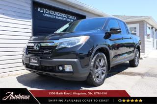 The 2017 Honda Ridgeline Sport comes packed with a 3.5L V6 engine with 280 horsepower, Intelligent Variable Torque Management (i-VTM4) AWD system, Integrated Class III trailer hitch with 5,000 lbs. towing capacity, In-Bed Trunk® with drain plug, Apple CarPlay® and Android Auto compatibility, Remote engine start and so much more! 




<p>**PLEASE CALL TO BOOK YOUR TEST DRIVE! THIS WILL ALLOW US TO HAVE THE VEHICLE READY BEFORE YOU ARRIVE. THANK YOU!**</p>

<p>The above advertised price and payment quote are applicable to finance purchases. <strong>Cash pricing is an additional $699. </strong> We have done this in an effort to keep our advertised pricing competitive to the market. Please consult your sales professional for further details and an explanation of costs. <p>

<p>WE FINANCE!! Click through to AUTOHOUSEKINGSTON.CA for a quick and secure credit application!<p><strong>

<p><strong>All of our vehicles are ready to go! Each vehicle receives a multi-point safety inspection, oil change and emissions test (if needed). Our vehicles are thoroughly cleaned inside and out.<p>

<p>Autohouse Kingston is a locally-owned family business that has served Kingston and the surrounding area for more than 30 years. We operate with transparency and provide family-like service to all our clients. At Autohouse Kingston we work with more than 20 lenders to offer you the best possible financing options. Please ask how you can add a warranty and vehicle accessories to your monthly payment.</p>

<p>We are located at 1556 Bath Rd, just east of Gardiners Rd, in Kingston. Come in for a test drive and speak to our sales staff, who will look after all your automotive needs with a friendly, low-pressure approach. Get approved and drive away in your new ride today!</p>

<p>Our office number is 613-634-3262 and our website is www.autohousekingston.ca. If you have questions after hours or on weekends, feel free to text Kyle at 613-985-5953. Autohouse Kingston  It just makes sense!</p>

<p>Office - 613-634-3262</p>

<p>Kyle Hollett (Sales) - Extension 104 - Cell - 613-985-5953; kyle@autohousekingston.ca</p>

<p>Joe Purdy (Finance) - Extension 103 - Cell  613-453-9915; joe@autohousekingston.ca</p>

<p>Brian Doyle (Sales and Finance) - Extension 106 -  Cell  613-572-2246; brian@autohousekingston.ca</p>

<p>Bradie Johnston (Director of Awesome Times) - Extension 101 - Cell - 613-331-1121; bradie@autohousekingston.ca</p>