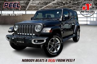 2020 Jeep Wrangler Unlimited Sahara 4X4 | 3.6L V6 | Granite Crystal Metallic | Heated Leather Seats | Uconnect 8.4" Touchscreen w/ Navigation | Alpine Premium Audio System | Heated Steering Wheel | Remote Start | SafetyTec Group | Apple CarPlay & Android Auto | Bluetooth | Blind Spot Monitoring | Parking Sensors | LED Tail lights | Remote Proximity Keyless Entry

One Owner No Accidents

Experience the rugged elegance of the 2020 Jeep Wrangler Unlimited Sahara 4X4, equipped with a powerful 3.6L V6 engine and finished in striking Granite Crystal Metallic. This versatile SUV features heated leather seats, a Uconnect 8.4" touchscreen with navigation, and an Alpine Premium Audio System for top-tier entertainment. Stay warm with a heated steering wheel and remote start, and enjoy advanced safety features like the SafetyTec Group, blind spot monitoring, and parking sensors. With Apple CarPlay, Android Auto, Bluetooth, LED tail lights, and remote proximity keyless entry, this Wrangler combines style, comfort, and cutting-edge technology.
______________________________________________________

Engage & Explore with Peel Chrysler: Whether youre inquiring about our latest offers or seeking guidance, 1-866-652-6197 connects you directly. Dive deeper online or connect with our team to navigate your automotive journey seamlessly.

WE TAKE ALL TRADES & CREDIT. WE SHIP ANYWHERE IN CANADA! OUR TEAM IS READY TO SERVE YOU 7 DAYS! COME SEE WHY NOBODY BEATS A DEAL FROM PEEL! Your Source for ALL make and models used cars and trucks
______________________________________________________

*FREE CarFax (click the link above to check it out at no cost to you!)*

*FULLY CERTIFIED! (Have you seen some of these other dealers stating in their advertisements that certification is an additional fee? NOT HERE! Our certification is already included in our low sale prices to save you more!)

______________________________________________________

Peel Chrysler  A Trusted Destination: Based in Port Credit, Ontario, we proudly serve customers from all corners of Ontario and Canada including Toronto, Oakville, North York, Richmond Hill, Ajax, Hamilton, Niagara Falls, Brampton, Thornhill, Scarborough, Vaughan, London, Windsor, Cambridge, Kitchener, Waterloo, Brantford, Sarnia, Pickering, Huntsville, Milton, Woodbridge, Maple, Aurora, Newmarket, Orangeville, Georgetown, Stouffville, Markham, North Bay, Sudbury, Barrie, Sault Ste. Marie, Parry Sound, Bracebridge, Gravenhurst, Oshawa, Ajax, Kingston, Innisfil and surrounding areas. On our website www.peelchrysler.com, you will find a vast selection of new vehicles including the new and used Ram 1500, 2500 and 3500. Chrysler Grand Caravan, Chrysler Pacifica, Jeep Cherokee, Wrangler and more. All vehicles are priced to sell. We deliver throughout Canada. website or call us 1-866-652-6197. 

Your Journey, Our Commitment: Beyond the transaction, Peel Chrysler prioritizes your satisfaction. While many of our pre-owned vehicles come equipped with two keys, variations might occur based on trade-ins. Regardless, our commitment to quality and service remains steadfast. Experience unmatched convenience with our nationwide delivery options. All advertised prices are for cash sale only. Optional Finance and Lease terms are available. A Loan Processing Fee of $499 may apply to facilitate selected Finance or Lease options. If opting to trade an encumbered vehicle towards a purchase and require Peel Chrysler to facilitate a lien payout on your behalf, a Lien Payout Fee of $299 may apply. Contact us for details. Peel Chrysler Pre-Owned Vehicles come standard with only one key.