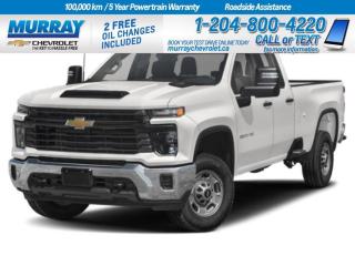 Experience the perfect blend of power and sophistication with the new 2024 Chevrolet Silverado 2500HD Custom. With its robust Gas V8 6.6L engine, this extended cab pickup is crafted for those who crave a thrilling yet comfortable driving experience.  This stunning vehicle boasts an elegant design that speaks volumes of its superior build quality. From the sleek exterior to the meticulously crafted interiors, every element contributes to an unforgettable driving experience. Being a new vehicle, it promises an unrivalled performance that is sure to impress even the most discerning individuals.  The Silverado 2500HD Custom offers a myriad of innovative features that effortlessly blend technology, comfort, and convenience. It is perfect for those who seek a vehicle that can handle the demands of the urban jungle as effortlessly as it does the open road.  At Murray Chevrolet Winnipeg, we believe in offering nothing but the best. This Silverado is a testament to our commitment to quality and customer satisfaction. Dont miss this opportunity to own this magnificent piece of machinery. Visit us today and take this beauty for a spin!  Dealer Permit #1740