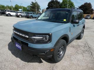 Navigation, Navi, GPS, Backup Camera, Power Liftgate, Apple CarPlay / Android Auto, Heated Seats, 4X4, Non Smoker.

New Price! Recent Arrival! Area 51 2021 Ford Bronco Sport Badlands | Heated Seats | Backup Cam | Navigation |



CARFAX One-Owner. Save time, money, and frustration with our transparent, no hassle pricing. Using the latest technology, we shop the competition for you and price our pre-owned vehicles to give you the best value, upfront, every time and back it up with a free market value report so you know you are getting the best deal!

Every Pre-Owned vehicle at Ken Knapp Ford goes through a high quality, rigorous cosmetic and mechanical safety inspection. We ensure and promise you will not be disappointed in the quality and condition of our inventory. A free CarFax Vehicle History report is available on every vehicle in our inventory.



Ken Knapp Ford proudly sits in the small town of Essex, Ontario. We are family owned and operated since its beginning in November of 1983. Ken Knapp Ford has used this time to grow and ensure a convenient car buying experience that solely relies on customer satisfaction; this is how we have won 23 Presidents Awards for exceptional customer satisfaction!

If you are seeking the ultimate buying experience for your next vehicle and want the best coffee, a truly relaxed atmosphere, to deal with a 4.7 out of 5 star Google review dealership, and a dog park on site to enjoy for your longer visits; we truly have it all here at Ken Knapp Ford.

Where customers dont care how much you know, until they know how much you care.

Awards:

* JD Power Canada Automotive Performance, Execution and Layout (APEAL) Study
