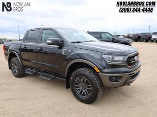<b>Tremor Off-Road Package, Leather Seats, 501A Equipment Group, Premium Audio,  Navigation!</b><br> <br> Check out our great inventory of pre-owned vehicles at Novlan Brothers!<br> <br>   Powerful, refined and ultimately economical, this Ford Ranger ready to get the job done right. This  2022 Ford Ranger is fresh on our lot in Paradise Hill. <br> <br>With astounding capability for its size, along with a refined and well thought out interior, this Ford Ranger is exactly what you have been looking for. Efficient, yet powerful and with a ton of helpful features, this amazing midsize truck is perfect for the urban worksite, while the plush interior and off-road capability make sure your weekend getaway is as far away as possible. In this Ford Ranger, the only thing that feels midsized is the footprint. This  Crew Cab 4X4 pickup  has 58,063 kms. Its  shadow black in colour  . It has a 10 speed automatic transmission and is powered by a  270HP 2.3L 4 Cylinder Engine.  This unit has some remaining factory warranty for added peace of mind. <br> <br> Our Rangers trim level is Lariat. Upgrading to this premium Ranger Lariat is an excellent choice as it comes fully equipped with larger aluminum wheels, power heated side mirrors, a smart device remote engine start, Ford Co-Pilot360 featuring blind spot detection, pre-collision assist with automatic emergency braking, lane keep assist, rear parking assist, towing equipment with trailer sway control and dynamic hitch assist with a rear view camera! Additional features include SYNC 3 with Apple Carplay and Android Auto paired with an 8 inch touchscreen, heated leather seats, 8 way power front seats, a rear step bumper, dual zone climate control, cross traffic alert, FordPass Connect 4G LTE, wireless streaming audio with 6 powerful speakers, cruise control and much more. This vehicle has been upgraded with the following features: Tremor Off-road Package, Leather Seats, 501a Equipment Group, Premium Audio,  Navigation,  Sync, Technology Package. <br> To view the original window sticker for this vehicle view this <a href=http://www.windowsticker.forddirect.com/windowsticker.pdf?vin=1FTER4FH9NLD08550 target=_blank>http://www.windowsticker.forddirect.com/windowsticker.pdf?vin=1FTER4FH9NLD08550</a>. <br/><br> <br>To apply right now for financing use this link : <a href=http://novlanbros.com/credit/ target=_blank>http://novlanbros.com/credit/</a><br><br> <br/><br>The Novlan family is owned and operated by a third generation and committed to the values inherent from our humble beginnings.<br> Come by and check out our fleet of 30+ used cars and trucks and 60+ new cars and trucks for sale in Paradise Hill.  o~o
