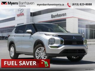 <b>Low Mileage, Heated Seats,  Apple CarPlay,  Android Auto,  Blind Spot Detection,  Lane Departure Warning!</b><br> <br>  Compare at $35046 - Our Live Market Price is just $33698! <br> <br>   This Outlander is the perfect blend of form and function with a muscular and wide stance. This  2024 Mitsubishi Outlander is fresh on our lot in Ottawa. <br> <br>Designed with your family in mind, the Mitsubishi Outlander blends sophistication and convenience with innovative, purposeful technologies. Experience cutting-edge Super All-Wheel Control with up to 6 modes for reliable handling and stability. Featuring a beautifully sculpted exterior, a refine driving experience, and tech rich cabin make for a revolutionary new experience in the SUV segment. For an intuitive driving experience, check out this redesigned 2023 Outlander.This low mileage  SUV has just 5,662 kms. Its  silver in colour  . It has an automatic transmission and is powered by a  181HP 2.5L 4 Cylinder Engine. <br> <br> Our Outlanders trim level is ES S-AWC. This Outlander ES comes very well equipped with LED headlights, an 8 inch color display thats compatible with Apple CarPlay, Android Auto, SiriusXM and streaming audio. Get comfortable in the ultra supportive heated front seats with dual zone climate control and durable cloth seat material. Additional features include lane changing alert with blind spot detection, remote keyless entry, an enhanced suspension with active stability control, tumble forward rear seat, rear parking sensors with a rear view camera, hill hold assist, lane departure warning, forward collision alert, stylish alloy wheels and much more. This vehicle has been upgraded with the following features: Heated Seats,  Apple Carplay,  Android Auto,  Blind Spot Detection,  Lane Departure Warning,  Forward Collision Alert,  Led Lights. <br> <br>To apply right now for financing use this link : <a href=https://www.myersbarrhaventoyota.ca/quick-approval/ target=_blank>https://www.myersbarrhaventoyota.ca/quick-approval/</a><br><br> <br/><br>At Myers Barrhaven Toyota we pride ourselves in offering highly desirable pre-owned vehicles. We truly hand pick all our vehicles to offer only the best vehicles to our customers. No two used cars are alike, this is why we have our trained Toyota technicians highly scrutinize all our trade ins and purchases to ensure we can put the Myers seal of approval. Every year we evaluate 1000s of vehicles and only 10-15% meet the Myers Barrhaven Toyota standards. At the end of the day we have mutual interest in selling only the best as we back all our pre-owned vehicles with the Myers *LIFETIME ENGINE TRANSMISSION warranty. Thats right *LIFETIME ENGINE TRANSMISSION warranty, were in this together! If we dont have what youre looking for not to worry, our experienced buyer can help you find the car of your dreams! Ever heard of getting top dollar for your trade but not really sure if you were? Here we leave nothing to chance, every trade-in we appraise goes up onto a live online auction and we get buyers coast to coast and in the USA trying to bid for your trade. This means we simultaneously expose your car to 1000s of buyers to get you top trade in value. <br>We service all makes and models in our new state of the art facility where you can enjoy the convenience of our onsite restaurant, service loaners, shuttle van, free Wi-Fi, Enterprise Rent-A-Car, on-site tire storage and complementary drink. Come see why many Toyota owners are making the switch to Myers Barrhaven Toyota. <br>*LIFETIME ENGINE TRANSMISSION WARRANTY NOT AVAILABLE ON VEHICLES WITH KMS EXCEEDING 140,000KM, VEHICLES 8 YEARS & OLDER, OR HIGHLINE BRAND VEHICLE(eg. BMW, INFINITI. CADILLAC, LEXUS...) o~o
