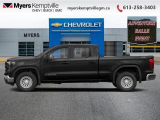 <b>Sunroof, AT4 Premium Package, Technology Package, 20 inch Aluminum Wheels!</b><br> <br> <br> <br>At Myers, we believe in giving our customers the power of choice. When you choose to shop with a Myers Auto Group dealership, you dont just have access to one inventory, youve got the purchasing power of an entire auto group behind you!<br> <br>  Astoundingly advanced and exceedingly premium, this 2024 GMC Sierra 1500 is designed for pickup excellence. <br> <br>This 2024 GMC Sierra 1500 stands out in the midsize pickup truck segment, with bold proportions that create a commanding stance on and off road. Next level comfort and technology is paired with its outstanding performance and capability. Inside, the Sierra 1500 supports you through rough terrain with expertly designed seats and robust suspension. This amazing 2024 Sierra 1500 is ready for whatever.<br> <br> This onyx black Crew Cab 4X4 pickup   has an automatic transmission and is powered by a  420HP 6.2L 8 Cylinder Engine.<br> <br> Our Sierra 1500s trim level is AT4. Built for adventure, this ultra capable GMC Sierra 1500 AT4 comes very well equipped with an off-road suspension with skid plates, perforated leather seats, exclusive aluminum wheels, body-coloured exterior accents and a massive 13.4 inch touchscreen display that features wireless Apple CarPlay and Android Auto, Bose premium audio, SiriusXM, plus a 4G LTE hotspot. Additionally, this amazing pickup truck also features a spray-in bedliner, wireless device charging, IntelliBeam LED headlights, remote engine start, forward collision warning and lane keep assist, a trailer-tow package with hitch guidance, LED cargo area lighting, teen driver technology, a HD rear vision camera plus so much more! This vehicle has been upgraded with the following features: Sunroof, At4 Premium Package, Technology Package, 20 Inch Aluminum Wheels. <br><br> <br>To apply right now for financing use this link : <a href=https://www.myerskemptvillegm.ca/finance/ target=_blank>https://www.myerskemptvillegm.ca/finance/</a><br><br> <br/> Total  cash rebate of $5300 is reflected in the price. Credit includes $5,300 Non Stackable Delivery Allowance  Incentives expire 2024-07-02.  See dealer for details. <br> <br>Your journey to better driving experiences begins in our inventory, where youll find a stunning selection of brand-new Chevrolet, Buick, and GMC models. If youre looking to get additional luxuries at a wallet-friendly price, dont just pick pre-owned -- choose from our selection of over 300 Myers Approved used vehicles! Our incredible sales team will match you with the car, truck, or SUV thats got everything youre looking for, and much more. o~o