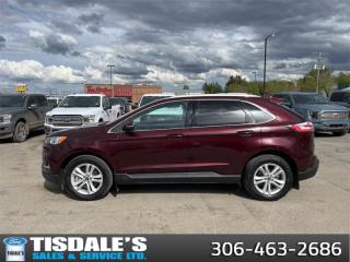<b>Heated Seats,  Power Liftgate,  Apple CarPlay,  Android Auto,  Remote Start!</b><br> <br> Check out the large selection of pre-owned vehicles at Tisdales today!<br> <br>   Made without compromise, the Ford Edge is ready for whatever you had in mind. This  2019 Ford Edge is fresh on our lot in Kindersley. <br> <br>With impressive attention to detail, the Ford Edge seamlessly integrates power, performance and handling with awesome technology to help you multitask your way through the challenges that life throws your way. Made for an active lifestyle and spontaneous getaways, the Ford Edge is as rough and tumble as you are. Push the boundaries and stay connected to the road with this sweet ride!This  SUV has 88,614 kms. Its  burgundy in colour  . It has an automatic transmission and is powered by a  250HP 2.0L 4 Cylinder Engine.  It may have some remaining factory warranty, please check with dealer for details. <br> <br> Our Edges trim level is SEL. This Edge SEL comes with an impressive list of features including a power rear liftgate, power heated front seats, FordPass Connect with a 4G LTE hotspot, an 8 inch touchscreen featuring SYNC 3, Apple CarPlay and Android Auto, a leather wrapped steering wheel with audio and cruise controls, dual zone automatic climate control and remote keyless entry. For added safety and convenience, you will also get Ford Co-Pilot360 with blind spot assist, lane keep assist, automatic emergency braking, lane departure warning, a proximity key for push button start, automatic headlights, front fog lights, a remote start and a rear view camera with rear parking sensors. This vehicle has been upgraded with the following features: Heated Seats,  Power Liftgate,  Apple Carplay,  Android Auto,  Remote Start,  Blind Spot Assist,  Lane Keep Assist. <br> To view the original window sticker for this vehicle view this <a href=http://www.windowsticker.forddirect.com/windowsticker.pdf?vin=2FMPK4J93KBB94047 target=_blank>http://www.windowsticker.forddirect.com/windowsticker.pdf?vin=2FMPK4J93KBB94047</a>. <br/><br> <br>To apply right now for financing use this link : <a href=http://www.tisdales.com/shopping-tools/apply-for-credit.html target=_blank>http://www.tisdales.com/shopping-tools/apply-for-credit.html</a><br><br> <br/><br>Tisdales is not your standard dealership. Sales consultants are available to discuss what vehicle would best suit the customer and their lifestyle, and if a certain vehicle isnt readily available on the lot, one will be brought in.<br> Come by and check out our fleet of 20+ used cars and trucks and 90+ new cars and trucks for sale in Kindersley.  o~o