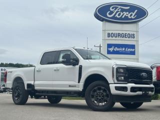 <b>Leather Seats, Lariat Ultimate Package, Premium Audio, Diesel Engine, Sunroof!</b><br> <br> <br> <br>  This Ford F-250 boasts a quiet cabin, a compliant ride, and incredible capability. <br> <br>The most capable truck for work or play, this heavy-duty Ford F-250 never stops moving forward and gives you the power you need, the features you want, and the style you crave! With high-strength, military-grade aluminum construction, this F-250 Super Duty cuts the weight without sacrificing toughness. The interior design is first class, with simple to read text, easy to push buttons and plenty of outward visibility. This truck is strong, extremely comfortable and ready for anything.<br> <br> This  oxford white sought after diesel Crew Cab 4X4 pickup   has a 10 speed automatic transmission and is powered by a  475HP 6.7L 8 Cylinder Engine.<br> <br> Our F-250 Super Dutys trim level is Lariat. Experience rugged capability and luxury in this F-250 Lariat trim, which features leather-trimmed heated and ventilated front seats with power adjustment, memory function and lumbar support, a heated leather-wrapped steering wheel, voice-activated dual-zone automatic climate control, power-adjustable pedals, a sonorous 8-speaker Bang & Olufsen audio system, and two 120-volt AC power outlets. This truck is also ready to get busy, with equipment such as class V towing equipment with a hitch, trailer wiring harness, a brake controller and trailer sway control, beefy suspension with heavy duty shock absorbers, power extendable trailer style mirrors, and LED headlights with front fog lamps and automatic high beams. Connectivity is handled by a 12-inch infotainment screen powered by SYNC 4, bundled with Apple CarPlay, Android Auto, inbuilt navigation, and SiriusXM satellite radio. Safety features also include Ford Co-Pilot360 with a surround camera and pre-collision assist with automatic emergency braking and cross-traffic alert, blind spot detection, rear parking sensors, forward collision mitigation, and a cargo bed camera. This vehicle has been upgraded with the following features: Leather Seats, Lariat Ultimate Package, Premium Audio, Diesel Engine, Sunroof, Reverse Sensing System, Sport Appearance Package. <br><br> View the original window sticker for this vehicle with this url <b><a href=http://www.windowsticker.forddirect.com/windowsticker.pdf?vin=1FT7W2BTXREE09302 target=_blank>http://www.windowsticker.forddirect.com/windowsticker.pdf?vin=1FT7W2BTXREE09302</a></b>.<br> <br>To apply right now for financing use this link : <a href=https://www.bourgeoismotors.com/credit-application/ target=_blank>https://www.bourgeoismotors.com/credit-application/</a><br><br> <br/> 5.99% financing for 84 months.  Incentives expire 2024-07-02.  See dealer for details. <br> <br>Discount on vehicle represents the Cash Purchase discount applicable and is inclusive of all non-stackable and stackable cash purchase discounts from Ford of Canada and Bourgeois Motors Ford and is offered in lieu of sub-vented lease or finance rates. To get details on current discounts applicable to this and other vehicles in our inventory for Lease and Finance customer, see a member of our team. </br></br>Discover a pressure-free buying experience at Bourgeois Motors Ford in Midland, Ontario, where integrity and family values drive our 78-year legacy. As a trusted, family-owned and operated dealership, we prioritize your comfort and satisfaction above all else. Our no pressure showroom is lead by a team who is passionate about understanding your needs and preferences. Located on the shores of Georgian Bay, our dealership offers more than just vehiclesits an experience rooted in community, trust and transparency. Trust us to provide personalized service, a diverse range of quality new Ford vehicles, and a seamless journey to finding your perfect car. Join our family at Bourgeois Motors Ford and let us redefine the way you shop for your next vehicle.<br> Come by and check out our fleet of 80+ used cars and trucks and 220+ new cars and trucks for sale in Midland.  o~o