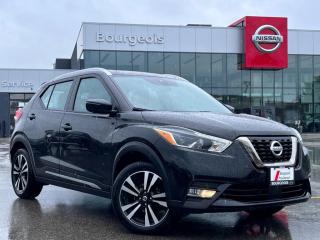 <b>Heated Seats,  Fog Lights,  Remote Keyless Entry,  Android Auto,  Apple CarPlay!</b><br> <br>    This Nissan Kicks is right at home in the urban environment, with impressive versatility and practicality. This  2020 Nissan Kicks is fresh on our lot in Midland. <br> <br>One of the best compact crossovers on the market, the 2020 Nissan Kicks manages to stand out for its style, comfort, and size. In a world of monotonous compact crossovers, the Kicks has a lot of unique styling and technology that make it an extremely compelling option. Whether this Nissan Kicks is just getting groceries or hauling you and your gear for a weekend getaway, this Kicks can do it all in style and comfort. This  SUV has 73,201 kms. Its  super black in colour  . It has a cvt transmission and is powered by a  122HP 1.6L 4 Cylinder Engine.  It may have some remaining factory warranty, please check with dealer for details. <br> <br> Our Kickss trim level is SR. This Nissan Kicks SR is the top shelf with remote keyless entry, automatic climate control, heated front seats, leather steering wheel with cruise and audio control, 7 inch touchscreen, Android Auto and Apple CarPlay compatibility, Bluetooth, SiriusXM, and USB and aux jacks through a Bose premium sound system keeping you comfortable and connected while smart features like fog lights, heated power side mirrors with turn signals, AroundView 360 degree camera, impressive array of air bags, intelligent automatic emergency braking, aluminum wheels, intelligent automatic LED headlights, Advanced Drive Assist Display in the instrument cluster, and blind spot warning with rear cross traffic alert keep you safe and help you drive smoothly. This vehicle has been upgraded with the following features: Heated Seats,  Fog Lights,  Remote Keyless Entry,  Android Auto,  Apple Carplay,  Steering Wheel Audio Control,  Active Emergency Braking. <br> <br>To apply right now for financing use this link : <a href=https://www.bourgeoisnissan.com/finance/ target=_blank>https://www.bourgeoisnissan.com/finance/</a><br><br> <br/><br>Since Bourgeois Midland Nissan opened its doors, we have been consistently striving to provide the BEST quality new and used vehicles to the Midland area. We have a passion for serving our community, and providing the best automotive services around.Customer service is our number one priority, and this commitment to quality extends to every department. That means that your experience with Bourgeois Midland Nissan will exceed your expectations whether youre meeting with our sales team to buy a new car or truck, or youre bringing your vehicle in for a repair or checkup.Building lasting relationships is what were all about. We want every customer to feel confident with his or her purchase, and to have a stress-free experience. Our friendly team will happily give you a test drive of any of our vehicles, or answer any questions you have with NO sales pressure.We look forward to welcoming you to our dealership located at 760 Prospect Blvd in Midland, and helping you meet all of your auto needs!<br> Come by and check out our fleet of 20+ used cars and trucks and 80+ new cars and trucks for sale in Midland.  o~o