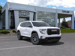 <b>Tow Package,  Bose Premium Audio,  Wireless Charging,  Heated Seats,  Heated Steering Wheel!</b><br> <br>   Welcome. <br> <br><br> <br> This interstellar wh SUV  has an automatic transmission.<br> <br> Our Acadias trim level is AT4. Standard features include trailing equipment with hitch guidance and a tow hitch, the Driver Convenience Package with heated front seats, a heated steering wheel, remote start and a power liftgate for rear cargo access, Assisted Driving Package with lane keeping assist with lane departure warning, automatic emergency braking, and adaptive cruise control. Also standard include a wireless charging pad for mobile devices, a 12-speaker Bose premium audio system, a 15-inch infotainment screen with navigation capability, Apple CarPlay and Android Auto, and even more! This vehicle has been upgraded with the following features: Tow Package,  Bose Premium Audio,  Wireless Charging,  Heated Seats,  Heated Steering Wheel,  Power Liftgate,  Remote Start. <br><br> <br>To apply right now for financing use this link : <a href=https://www.taylorautomall.com/finance/apply-for-financing/ target=_blank>https://www.taylorautomall.com/finance/apply-for-financing/</a><br><br> <br/>    5.99% financing for 84 months. <br> Buy this vehicle now for the lowest bi-weekly payment of <b>$410.75</b> with $0 down for 84 months @ 5.99% APR O.A.C. ( Plus applicable taxes -  Plus applicable fees   / Total Obligation of $74756  ).  Incentives expire 2024-07-02.  See dealer for details. <br> <br> <br>LEASING:<br><br>Estimated Lease Payment: $433 bi-weekly <br>Payment based on 8.9% lease financing for 48 months with $0 down payment on approved credit. Total obligation $45,057. Mileage allowance of 16,000 KM/year. Offer expires 2024-07-02.<br><br><br><br> Come by and check out our fleet of 90+ used cars and trucks and 110+ new cars and trucks for sale in Kingston.  o~o