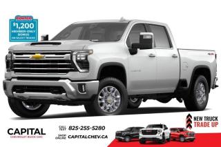 This Chevrolet Silverado 3500HD delivers a Turbocharged Diesel V8 6.6L/403 engine powering this Automatic transmission. Z71 OFF-ROAD PACKAGE includes (Z71) Off-Road suspension with off-road tuned twin tube Rancho shocks, (JHD) Hill Descent Control and (NZZ) skid plates (transfer case and oil pan) 4X4 decals on bed are replaced with Z71 fender badge., ENGINE, DURAMAX 6.6L TURBO-DIESEL V8, B20-DIESEL COMPATIBLE (470 hp [350.5 kW] @ 2800 rpm, 975 lb-ft of torque [1322 Nm] @ 1600 rpm), Wireless Phone Projection for Apple CarPlay and Android Auto.* This Chevrolet Silverado 3500HD Features the Following Options *Windows, power rear, express down, Window, power front, passenger express up/down, Window, power front, drivers express up/down, Wi-Fi Hotspot capable (Terms and limitations apply. See onstar.ca or dealer for details.), Wheels, 18 (45.7 cm) machined aluminum with Silver painted accents, 6-spoke (Requires single rear wheels.), Wheelhouse liners, rear (Not available with dual rear wheels.), USB Ports, rear, dual, charge-only, USB Ports, 2, Charge/Data ports located on instrument panel, Transfer case, two-speed active electronic Autotrac with push button control (Requires 4WD models.), Trailer brake controller, integrated.* Stop By Today *Test drive this must-see, must-drive, must-own beauty today at Capital Chevrolet Buick GMC Inc., 13103 Lake Fraser Drive SE, Calgary, AB T2J 3H5.