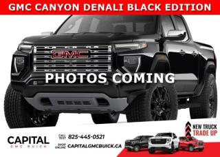 This ALL-NEW Canyon Denali Black Edition has finally arrived! With every option including Power Sunroof, Heated and Cooled Seats, Diamond Cut Black Wheels and Emblems, 360 CAM, Blind Spot Alert, 11.3 Touchscreen, Assist Steps, Bose Stereo, Heated Steering, Remote Start, Adaptive Cruise Control and so much more... Come and experience the ALL-NEW Canyon Denali NOW... Limited ProductionAsk for the Internet Department for more information or book your test drive today! Text 365-601-8318 for fast answers at your fingertips!AMVIC Licensed Dealer - Licence Number B1044900Disclaimer: All prices are plus taxes and include all cash credits and loyalties. See dealer for details. AMVIC Licensed Dealer # B1044900