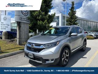 Just Arrived---One Owner, Local BC Vehicle---2018 Honda CR-V Touring CVT AWD 4D Sport Utility 1.5L I4 Turbocharged DOHC 16V LEV3-ULEV70 190hp, Equipped with 18inch Aluminum Alloy Wheels, 7-inch Display Audio System with Navigation, (Save on Insurance with these safety features)---Forward Collision Warning System, Collision Mitigation Braking System, Lane Departure Waring, Blind Spot Information System with Rear Cross Traffic Monitor System-----Leather Interior with 12-way Power Drivers Seat, Heated Front and Rear Seats---any many more features---Dont Miss Out, Call Now 604-584-1311 to speak with one of our Product Advisors or TEXT our Sales Team directly @ (604) 265-9157---Please call in advance and we will have the vehicle prepped, fueled and plated, ready for your test drive-----We accept all trades! Competitive financing options available---- Price does not include dealer documentation charge ($695.00), finance charge ($495), PST or GST.Price does not include Dealer administration fee ($695), finance placement fee ($495) if applicable, GST and PST are additional.   DL#31297