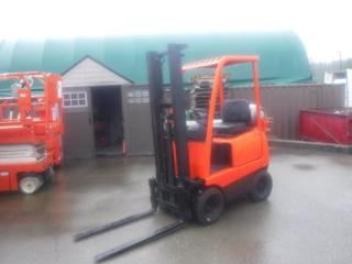 2000 Toyota 40-3FG7 2 Stage Propane Forklift, propane, orange exterior. Actual Year unverified and unknown. $4,500.00 plus $375 processing fee, $4,875.00 total payment obligation before taxes.  Listing report, warranty, contract commitment cancellation fee. All above specifications and information is considered to be accurate but is not guaranteed and no opinion or advice is given as to whether this item should be purchased. We do not allow test drives due to theft, fraud and acts of vandalism. Instead we provide the following benefits: Complimentary Warranty (with options to extend), Limited Money Back Satisfaction Guarantee on Fully Completed Contracts, Contract Commitment Cancellation, and an Open-Ended Sell-Back Option. Ask seller for details or call 604-522-REPO(7376) to confirm listing availability.