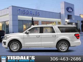<b>Leather Seats,  Cooled Seats,  Heated Seats, Power Seat, Heavy-Duty Trailer Tow Package!</b><br> <br> <br> <br>Check out the large selection of new Fords at Tisdales today!<br> <br>  The Ford Expedition comes tailored with crisp style and plenty of extra space. <br> <br>This Ford Expedition sets the benchmark for all other full-size SUVs in multiple categories. From its vast and comfortable interior to the excellent driving dynamics it delivers uncompromised towing capability, there isnt much this Expedition cant do. Power, style and plenty of space for passengers and cargo give the Ford Expedition its bold and imposing presence on the road. <br> <br> This star white platinum metallic tri-coat SUV  has an automatic transmission and is powered by a  400HP 3.5L V6 Cylinder Engine.<br> <br> Our Expeditions trim level is Platinum Max. This Expedition Platinum Max steps things up with additional interior room, adaptive suspension and polished aluminum wheels, along with comfort and entertainment features such as power running boards, ventilated and heated front captains chairs with leather upholster, power adjustment, lumbar support and memory function, a heated leather steering wheel with auto tilt away, genuine wood and metal interior trim, a premium 22-speaker Bang & Olufsen audio system, power adjustable pedals, proximity keyless entry with remote start, and a whopping 15.5-inch infotainment screen powered by SYNC 4A, bundled with wireless Apple CarPlay and Android Auto, inbuilt navigation, mobile internet hotspot access, and SiriusXM streaming radio. You and yours are kept safe on the road thanks to adaptive cruise control, blind spot monitoring, pre-collision alert and automatic emergency braking, lane keeping assist with lane departure warning, front and rear parking sensors, front and rear collision mitigation, and an aerial view camera system. Additional features include class IV towing equipment with trailer sway control and a wiring harness, an express open/close sunroof with a power sunshade, a power tailgate for rear cargo access, LED lights with automatic high beams, dual-zone climate control with separate rear controls, four 12-volt DC and 120-volt AC power outlets, and even more. This vehicle has been upgraded with the following features: Leather Seats,  Cooled Seats,  Heated Seats, Power Seat, Heavy-duty Trailer Tow Package. <br><br> View the original window sticker for this vehicle with this url <b><a href=http://www.windowsticker.forddirect.com/windowsticker.pdf?vin=1FMJK1M86REA71980 target=_blank>http://www.windowsticker.forddirect.com/windowsticker.pdf?vin=1FMJK1M86REA71980</a></b>.<br> <br>To apply right now for financing use this link : <a href=http://www.tisdales.com/shopping-tools/apply-for-credit.html target=_blank>http://www.tisdales.com/shopping-tools/apply-for-credit.html</a><br><br> <br/>    5.99% financing for 84 months. <br> Buy this vehicle now for the lowest bi-weekly payment of <b>$804.66</b> with $0 down for 84 months @ 5.99% APR O.A.C. ( Plus applicable taxes -  $699 administration fee included in sale price.    / Federal Luxury Tax of $3252.00 included.).  Incentives expire 2024-07-02.  See dealer for details. <br> <br>Tisdales is not your standard dealership. Sales consultants are available to discuss what vehicle would best suit the customer and their lifestyle, and if a certain vehicle isnt readily available on the lot, one will be brought in.<br> Come by and check out our fleet of 20+ used cars and trucks and 80+ new cars and trucks for sale in Kindersley.  o~o