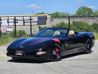 <p>Looking for a ride that screams power, style, and sophistication? Look no further! Introducing the iconic 1999 Chevrolet Corvette C5 CONVERTIBLE drop top, finished in stunning black with a luxurious Light Oak leather interior. Previous owner paid homage to the late great DALE EARNHARDT #33 with many replica touches.</p><p>Experience the thrill of the open road with a powerful 5.7-liter V8 LS1 engine under the hood, paired with a 4 speed Automatic transmission that delivers jaw-dropping performance and a spine-tingling exhaust note that commands attention. With advanced suspension technology and precise steering, the Corvette C5 offers unmatched agility and control, allowing you to conquer every twist and turn with confidence.</p><p>Turn heads wherever you go with the sleek and sporty design of the C5 Convertible. Featuring aerodynamic lines, iconic pop up head lights, bold contours, and the iconic convertible top, this Corvette exudes pure exhilaration from every angle.</p><p>Step into a world of comfort and refinement with the Light Oak leather interior, meticulously crafted to provide the ultimate driving experience. From the supportive seats to the premium materials, every detail has been carefully designed for your pleasure.</p><p>Dont miss your chance to own a piece of automotive history with the one of a kind Corvette. Whether youre cruising down the highway or tearing up the track, this legendary sports car is guaranteed to make every drive an unforgettable adventure.</p><p>This car is completely stock with no internal engine modifications! Canadian Car! No accidents! Clean title, Carfax verified and come fully Certified with a safety!</p><p>TAKE ADVANTAGE OF OUR VOLUME BASED PRICING TO ENSURE YOU ARE GETTING **THE BEST DEAL IN TOWN**!!! </p><p>THIS VEHICLE COMES FULLY CERTIFIED WITH A SAFETY CERTIFICATE AT NO EXTRA COST! FINANCING AVAILABLE! WE GUARANTEE ALL VEHICLES! WE WELCOME YOUR MECHANICS APPROVAL PRIOR TO PURCHASE ON ALL OUR VEHICLES! EXTENDED WARRANTIES AVAILABLE ON ALL VEHICLES!</p><p>COLISEUM AUTO SALES PROUDLY SERVING THE CUSTOMERS FOR OVER 21 YEARS! NOW WITH 2 LOCATIONS TO SERVE YOU BETTER. COME IN FOR A TEST DRIVE TODAY!<br>FOR ALL FAMILY LUXURY VEHICLES..SUVS..AND SEDANS PLEASE VISIT....</p><p>COLISEUM AUTO SALES ON WESTON<br>301 WESTON ROAD<br>TORONTO, ON M6N 3P1<br>4 1 6 - 7 6 6 - 2 2 7 7</p>
