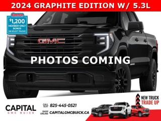Get ready for this 2024 Sierra 1500 GRAPHITE EDITION! Equipped with the 5.3L V8 Engine and lots of other great options like Black 20 Inch Wheels, Body-colour bumpers, Remote Start, Pro Value Package, Rear camera, Trailering Package and so much more! CALL NOW!Ask for the Internet Department for more information or book your test drive today! Text 365-601-8318 for fast answers at your fingertips!AMVIC Licensed Dealer - Licence Number B1044900Disclaimer: All prices are plus taxes and include all cash credits and loyalties. See dealer for details. AMVIC Licensed Dealer # B1044900