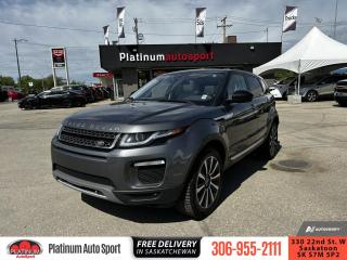 <b>Sunroof,  Navigation,  Leather Seats,  Premium Sound Package,  Power Tailgate!</b><br> <br>    This Range Rover Evoque is an appealing choice for compact luxury crossover buyers looking for something more than an everyday grocery-getter. This  2017 Land Rover Range Rover Evoque is for sale today. <br> <br>This Range Rover Evoque marks a bold evolution of Range Rover design. With its dramatic rising beltline, a muscular shoulder running the length of the car, and a distinctive taper to the floating roofline, this Range Rover Evoque adopts a very dynamic profile with a powerful and athletic stance. Match the head-turning look with a luxurious interior and you have a modern SUV that lives up to its Range Rover name. This  SUV has 137,695 kms. Its  grey in colour  . It has a 9 speed automatic transmission and is powered by a  240HP 2.0L 4 Cylinder Engine.  <br> <br> Our Range Rover Evoques trim level is HSE. This stylish Range Rover Evoque is packed with luxurious features. It comes with a 10-inch touchscreen with navigation and Bluetooth, Meridian premium audio, Oxford leather seats which are heated in front, a rearview camera, front and rear parking aid, dual-zone automatic climate control, a power liftgate, a power sunroof, blind spot monitor, and more. This vehicle has been upgraded with the following features: Sunroof,  Navigation,  Leather Seats,  Premium Sound Package,  Power Tailgate,  Heated Seats,  Heated Steering Wheel. <br> <br>To apply right now for financing use this link : <a href=https://www.platinumautosport.com/credit-application/ target=_blank>https://www.platinumautosport.com/credit-application/</a><br><br> <br/><br> Buy this vehicle now for the lowest bi-weekly payment of <b>$168.29</b> with $0 down for 84 months @ 5.99% APR O.A.C. ( Plus applicable taxes -  Plus applicable fees   ).  See dealer for details. <br> <br><br> We know that you have high expectations, and as car dealers, we enjoy the challenge of meeting and exceeding those standards each and every time. Allow us to demonstrate our commitment to excellence! </br>

<br> As your one stop shop for quality pre owned vehicles and hassle free auto financing in Saskatoon, we provide the following offers & incentives for our valued clients in Saskatchewan, Alberta & Manitoba. </br> o~o