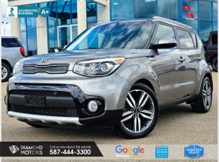 1.6L 4 CYLINDER ENGINE, LEATHER SEATS, HEATED SEATS, APPLE CARPLAY, ANDROID AUTO, HEATED STEERING WHEEL, CRUISE CONTROL, PANORAMIC ROOF, PUSH START, KEYLESS ENTRY, BACKUP CAMERA, AND MUCH MORE! <br/> <br/>  <br/> Just Arrived 2018 KIA Soul EX Tech Grey has 125,395 KM on it. 1.6L 4 Cylinder Engine engine, Front-Wheel Drive, Automatic transmission, 5 Seater passengers, on special price for $16,900.00. <br/> <br/>  <br/> Book your appointment today for Test Drive. We offer contactless Test drives & Virtual Walkarounds. Stock Number: 24111-CBC <br/> <br/>  <br/> Diamond Motors has built a reputation for serving you, our customers. Being honest and selling quality pre-owned vehicles at competitive & affordable prices. Whenever you deal with us, you know you get to deal and speak directly with the owners. This means unique personalized customer service to meet all your needs. No high-pressure sales tactics, only upfront advice. <br/> <br/>  <br/> Why choose us? <br/>  <br/> Certified Pre-Owned Vehicles <br/> Family Owned & Operated <br/> Finance Available <br/> Extended Warranty <br/> Vehicles Priced to Sell <br/> No Pressure Environment <br/> Inspection & Carfax Report <br/> Professionally Detailed Vehicles <br/> Full Disclosure Guaranteed <br/> AMVIC Licensed <br/> BBB Accredited Business <br/> CarGurus Top-rated Dealer 2022 <br/> <br/>  <br/> Phone to schedule an appointment @ 587-444-3300 or simply browse our inventory online www.diamondmotors.ca or come and see us at our location at <br/> 3403 93 street NW, Edmonton, T6E 6A4 <br/> <br/>  <br/> To view the rest of our inventory: <br/> www.diamondmotors.ca/inventory <br/> <br/>  <br/> All vehicle features must be confirmed by the buyer before purchase to confirm accuracy. All vehicles have an inspection work order and accompanying Mechanical fitness assessment. All vehicles will also have a Carproof report to confirm vehicle history, accident history, salvage or stolen status, and jurisdiction report. <br/>