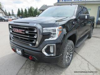 Used 2021 GMC Sierra 1500 GREAT KM'S AT4-VERSION 5 PASSENGER 3.0L - DURAMAX.. 4X4.. CREW-CAB.. SHORTY.. NAVIGATION.. SUNROOF.. LEATHER.. HEATED/AC SEATS.. BACK-UP CAMERA.. for sale in Bradford, ON
