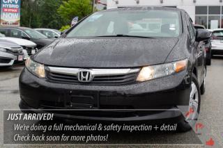 Used 2012 Honda Civic Sdn LX Sedan 5-Speed AT for sale in Port Moody, BC
