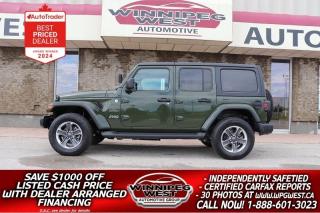 Used 2021 Jeep Wrangler UNLIMITED SAHARA EDITION 2.0T 4X4, LOADED, AS NEW! for sale in Headingley, MB