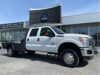 Used 2015 Ford F-350 XLT DRW 4WD DIESEL FLAT DECK GOOSE FRONT DIFF-LOCK for sale in Langley, BC