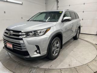 Used 2019 Toyota Highlander LIMITED AWD | PANO ROOF | LEATHER |BLIND SPOT |NAV for sale in Ottawa, ON