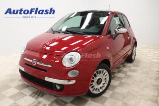 Used 2015 Fiat 500 LOUNGE, CUIR ROUGE, TOIT OUVRANT, IMPECCABLE for sale in Saint-Hubert, QC