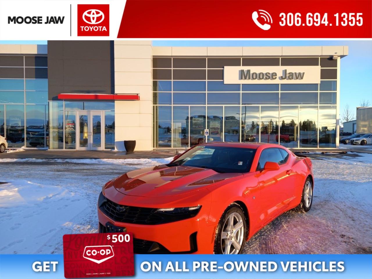 Used 2019 Chevrolet Camaro 1LT LOCAL TRADE WITH ONLY 38,223 KMS, 2.0L TURBO 275HP 4CYL, 8-SPEED AUTO, SUNROOF, PREMIUM BOSE AUDIO, for sale in Moose Jaw, SK