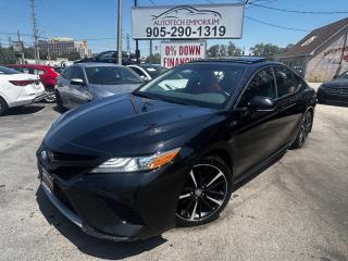 Used 2018 Toyota Camry XSE / LOADED / PANO ROOF / PSH START / RED LTHR for sale in Mississauga, ON