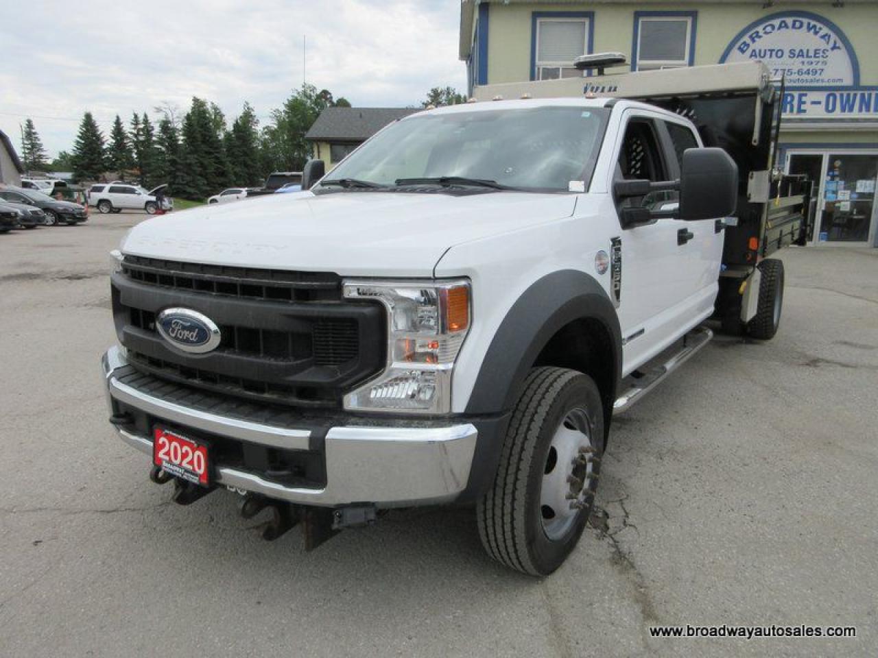 Used 2020 Ford F-550 WORK READY XL-MODEL 6 PASSENGER 6.7L - POWER STROKE DIESEL.. 4X4.. CREW-CAB.. HYDRAULIC-DUMP-BOX.. TRAILER BRAKE.. KEYLESS ENTRY.. for sale in Bradford, ON