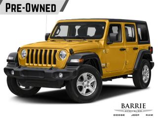 Used 2019 Jeep Wrangler Unlimited Sport HELLAYELLA YELLOW !! | DUEL TOPS | TECHNOLOGY PACKAGE | APPLE CARPLAY/ ANDROID AUTO | NO ACCIDENTS | for sale in Barrie, ON