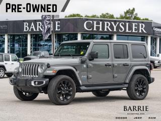Used 2021 Jeep Wrangler Unlimited 4xe Sahara PLATINUM WARRANTY INCLUDED | HEATED FRONT SEAT AND HEATED STEERING WHEEL | BODY COLOUR ROOF PACKAGE for sale in Barrie, ON