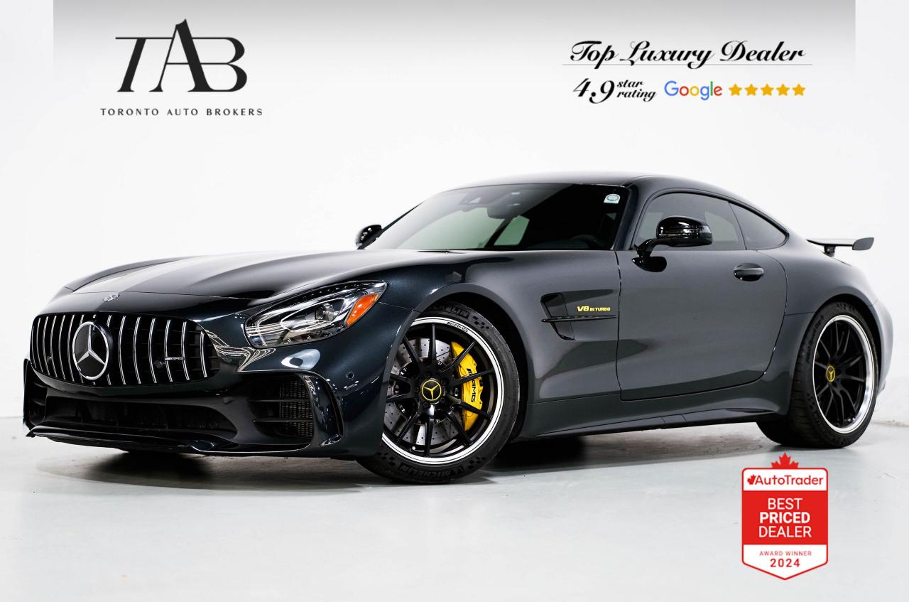 This Powerful 2018 Mercedes-Benz AMG GT-R is a local Ontario vehicle with a clean Carfax report. It is a high-performance sports car that embodies the pinnacle of Mercedes-AMG engineering. With its aggressive design, potent V8 engine, and advanced aerodynamic features, the AMG GT R is designed for both thrilling track experiences and head-turning street performance.

Key Features Includes:

- GTR
- V8 BiTurbo
- Carbon Fiber 
- Distronic Plus    $1200
- Navigation
- Bluetooth
- Backup Camera
- Parking Sensors
- Burmester Sound System
- Sirius XM Radio
- Heated Seats
- Bucket Seats
- Traction Control
- Cruise Control
- Attention Assist
- Brake Assist
- Blind Spot Assist
- Yellow Brake Calipers
- 19" Front and 20" Rear Alloy Wheels   $1500 

NOW OFFERING 3 MONTH DEFERRED FINANCING PAYMENTS ON APPROVED CREDIT.

WE OFFER THE BEST FINANCE RATES, AND DONT CHARGE ANY FINANCING FEE 

Looking for a top-rated pre-owned luxury car dealership in the GTA? Look no further than Toronto Auto Brokers (TAB)! Were proud to have won multiple awards, including the 2024 AutoTrader Best Priced Dealer, 2024 CBRB Dealer Award, the Canadian Choice Award 2024, the 2024 BNS Award, the 2024 Three Best Rated Dealer Award, and many more!

With 30 years of experience serving the Greater Toronto Area, TAB is a respected and trusted name in the pre-owned luxury car industry. Our 30,000 sq.Ft indoor showroom is home to a wide range of luxury vehicles from top brands like BMW, Mercedes-Benz, Audi, Porsche, Land Rover, Jaguar, Aston Martin, Bentley, Maserati, and more. And we dont just serve the GTA, were proud to offer our services to all cities in Canada, including Vancouver, Montreal, Calgary, Edmonton, Winnipeg, Saskatchewan, Halifax, and more.

At TAB, were committed to providing a no-pressure environment and honest work ethics. As a family-owned and operated business, we treat every customer like family and ensure that every interaction is a positive one. Come experience the TAB Lifestyle at its truest form, luxury car buying has never been more enjoyable and exciting!

We offer a variety of services to make your purchase experience as easy and stress-free as possible. From competitive and simple financing and leasing options to extended warranties, aftermarket services, and full history reports on every vehicle, we have everything you need to make an informed decision. We welcome every trade, even if youre just looking to sell your car without buying, and when it comes to financing or leasing, we offer same day approvals, with access to over 50 lenders, including all of the banks in Canada. Feel free to check out your own Equifax credit score without affecting your credit score, simply click on the Equifax tab above and see if you qualify.

So if youre looking for a luxury pre-owned car dealership in Toronto, look no further than TAB! We proudly serve the GTA, including Toronto, Etobicoke, Woodbridge, North York, York Region, Vaughan, Thornhill, Richmond Hill, Mississauga, Scarborough, Markham, Oshawa, Peteborough, Hamilton, Newmarket, Orangeville, Aurora, Brantford, Barrie, Kitchener, Niagara Falls, Oakville, Cambridge, Kitchener, Waterloo, Guelph, London, Windsor, Orillia, Pickering, Ajax, Whitby, Durham, Cobourg, Belleville, Kingston, Ottawa, Montreal, Vancouver, Winnipeg, Calgary, Edmonton, Regina, Halifax, and more.

Call us today or visit our website to learn more about our inventory and services. And remember, all prices exclude applicable taxes and licensing, and vehicles can be certified at an additional cost of $799.