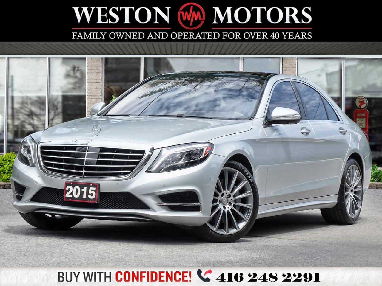 2015 Mercedes-Benz S550 4MATIC AWD*LEATHER*SUNROOF*NAVI*HTD SEATS*AMG PACKAGE!!!