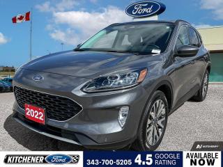 Used 2022 Ford Escape Titanium Hybrid LEATHER | PANORAMIC MOONROOF | HEATED SEATS AND WHEEL for sale in Kitchener, ON