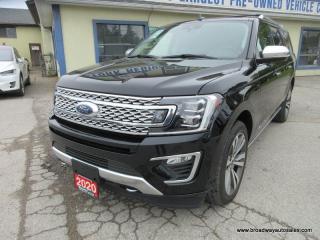 Used 2020 Ford Expedition LOADED MAX-PLATINUM-MODEL 8 PASSENGER 3.5L - V6.. 4X4.. BENCH & 3RD ROW.. NAVIGATION.. SUNROOF.. LEATHER.. HEATED/AC SEATS.. BACK-UP CAMERA.. for sale in Bradford, ON