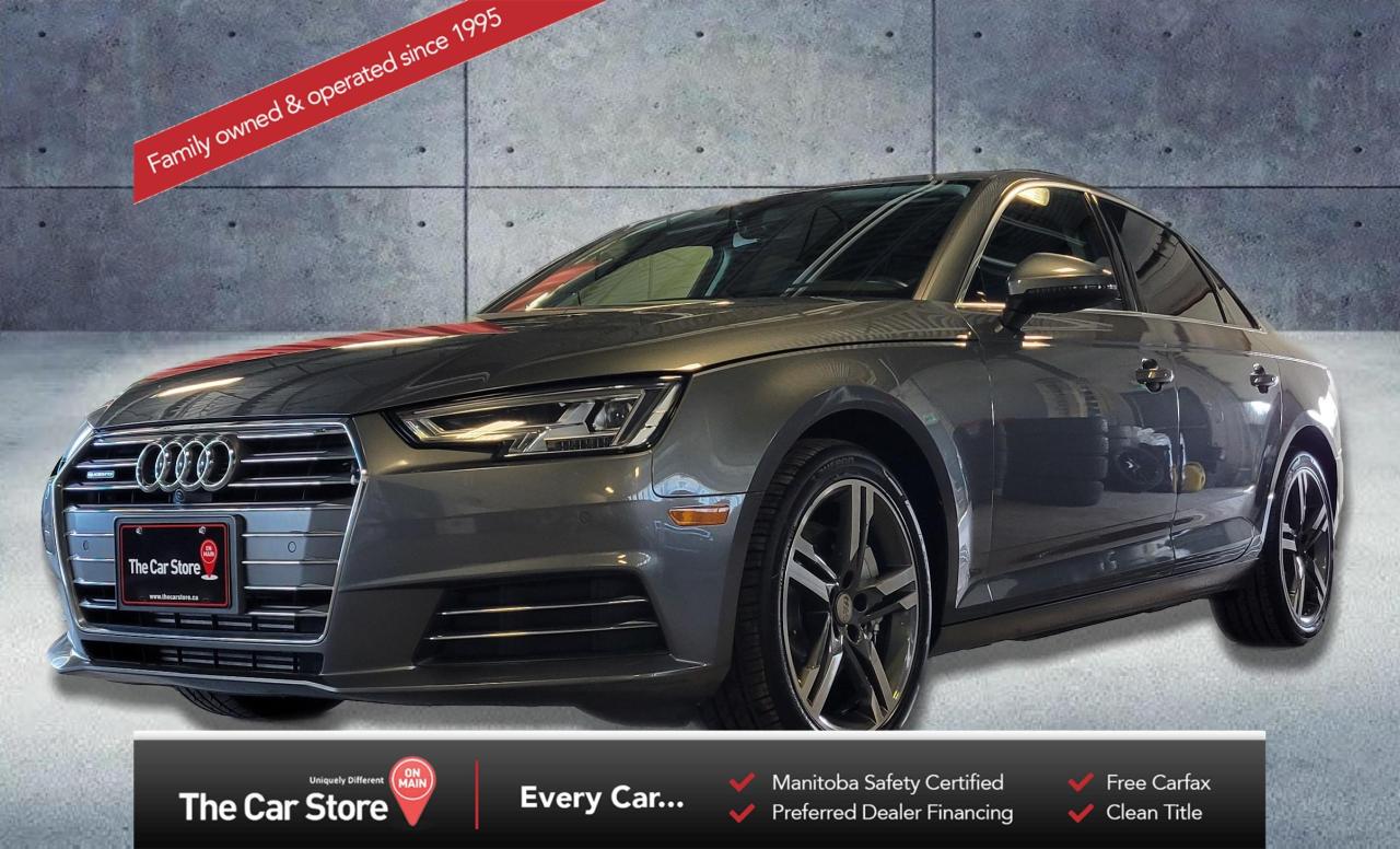 Used 2017 Audi A4 Technik Quattro| Sport Seats/Carplay/Clean Title! for sale in Winnipeg, MB