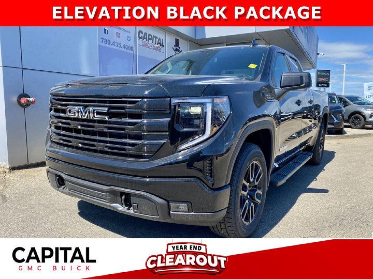 Look at this Double Cab Sierra 1500 ELEVATION 5.3L V8... Loaded with Black Package, Assist Steps, Black Emblems, heated steering, heated seats, Wireless Charging, 13.4 Infotainment Screen, Remote Start, Integrated Brake Controller, Pro Safety Package, and more... Call now to find out more!Ask for the Internet Department for more information or book your test drive today! Text 365-601-8318 for fast answers at your fingertips!Ask for the Internet Department for more information or book your test drive today! Text 365-601-8318 for fast answers at your fingertips!AMVIC Licensed Dealer - Licence Number B1044900Disclaimer: All prices are plus taxes and include all cash credits and loyalties. See dealer for details. AMVIC Licensed Dealer # B1044900