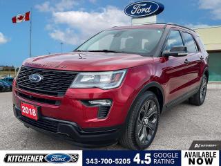 Used 2018 Ford Explorer Sport HEATED AND COOLED SEATS | TWIN PANEL MOONROOF | 2ND ROW CONSOLE for sale in Kitchener, ON