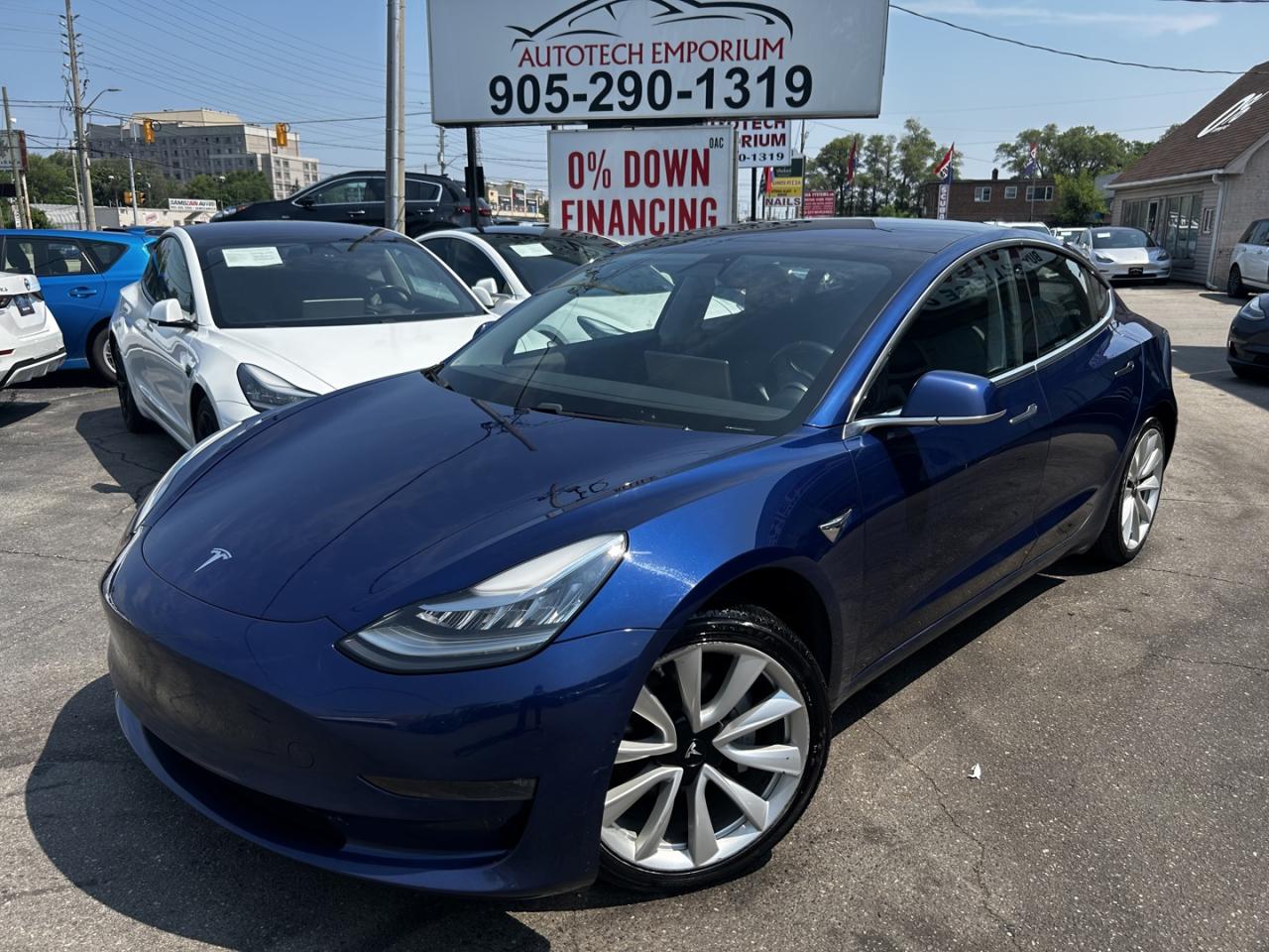 Used 2018 Tesla Model 3 LONG RANGE NAVI / PANO ROOF / DUAL CLIMATE for sale in Mississauga, ON