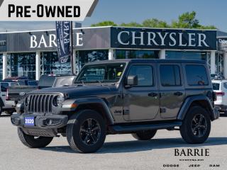 Used 2020 Jeep Wrangler Unlimited Sahara PLATINUM WARRANTY INCLUDED | ALTITUDE | HEATED SEATS & STEERING WHEEL | TRAILER TOW | LED's | NAVIGA for sale in Barrie, ON