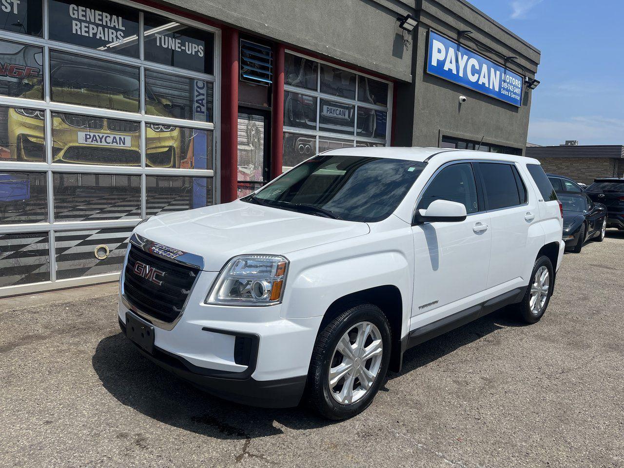 <p>HERE IS A NICE CLEAN AWD TERRAIN THAT LOOKS AND DRIVES GREAT WITH GREAT MAINTENANCE RECORD  SOLD CERTIFIED COME CHECK IT OUT OR CALL 5195706463 FOR AN APPOINTMENT .TO SEE ALL OUR INVENTORY PLS GO TO PAYCANMOTORS.CA</p>