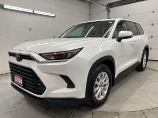 ONLY 8,400 KMS! 8-PASSENGER XLE HYBRID ALL-WHEEL DRIVE! Heated leather seats, heated steering, Apple CarPlay/Android Auto, blind spot monitor, rear cross-traffic alert, lane-trace assist, pre-collision system, adaptive cruise control, backup camera, 18-inch alloys, wireless charger, power seats, power liftgate, three-zone climate control, rear sunshades, automatic headlights w/ auto highbeams, keyless entry w/ push start, Bluetooth and Sirius XM!!