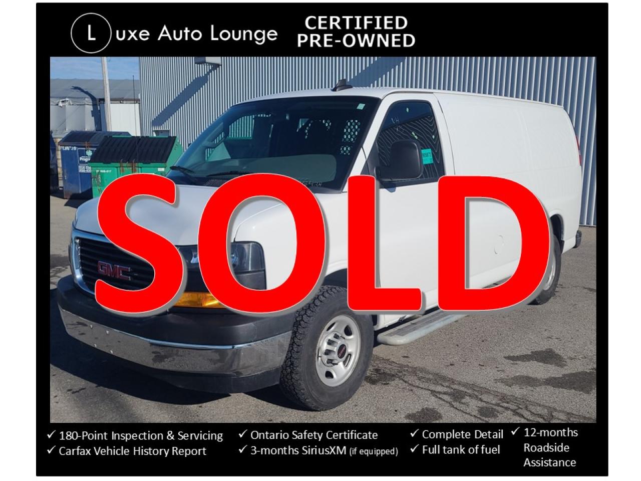 Used 2021 GMC Savana Cargo Van ONLY 42K! BACK-UP CAM, CRUISE, POWER GROUP, A/C for sale in Orleans, ON