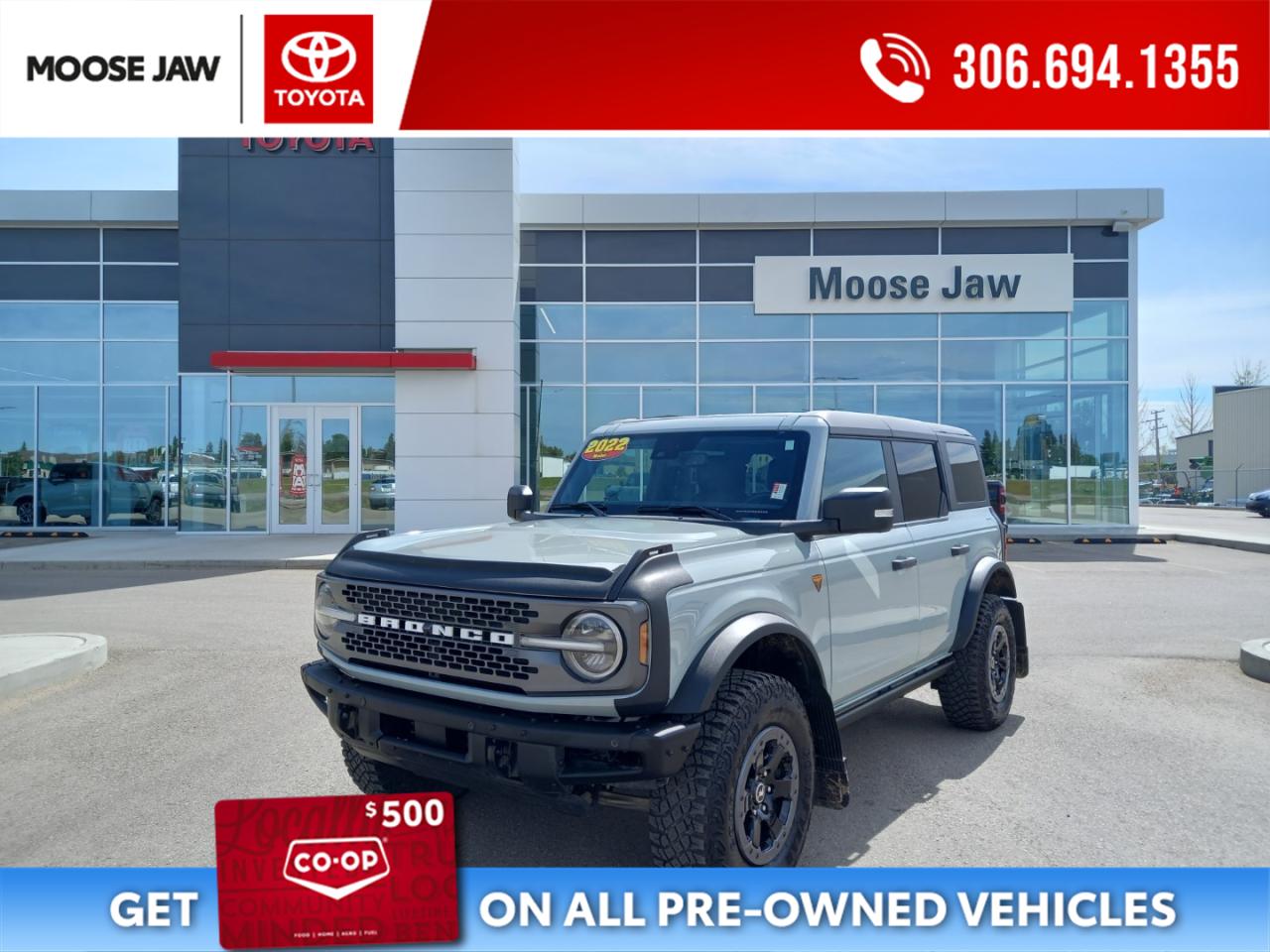 Used 2022 Ford Bronco Badlands 2.7L ECOBOOST 330HP WITH 10 SPEED AUTO, 7 GOAT MODES, LOCKING FRONT & REAR DIFFERENTIALS, LUX PKG, A for sale in Moose Jaw, SK