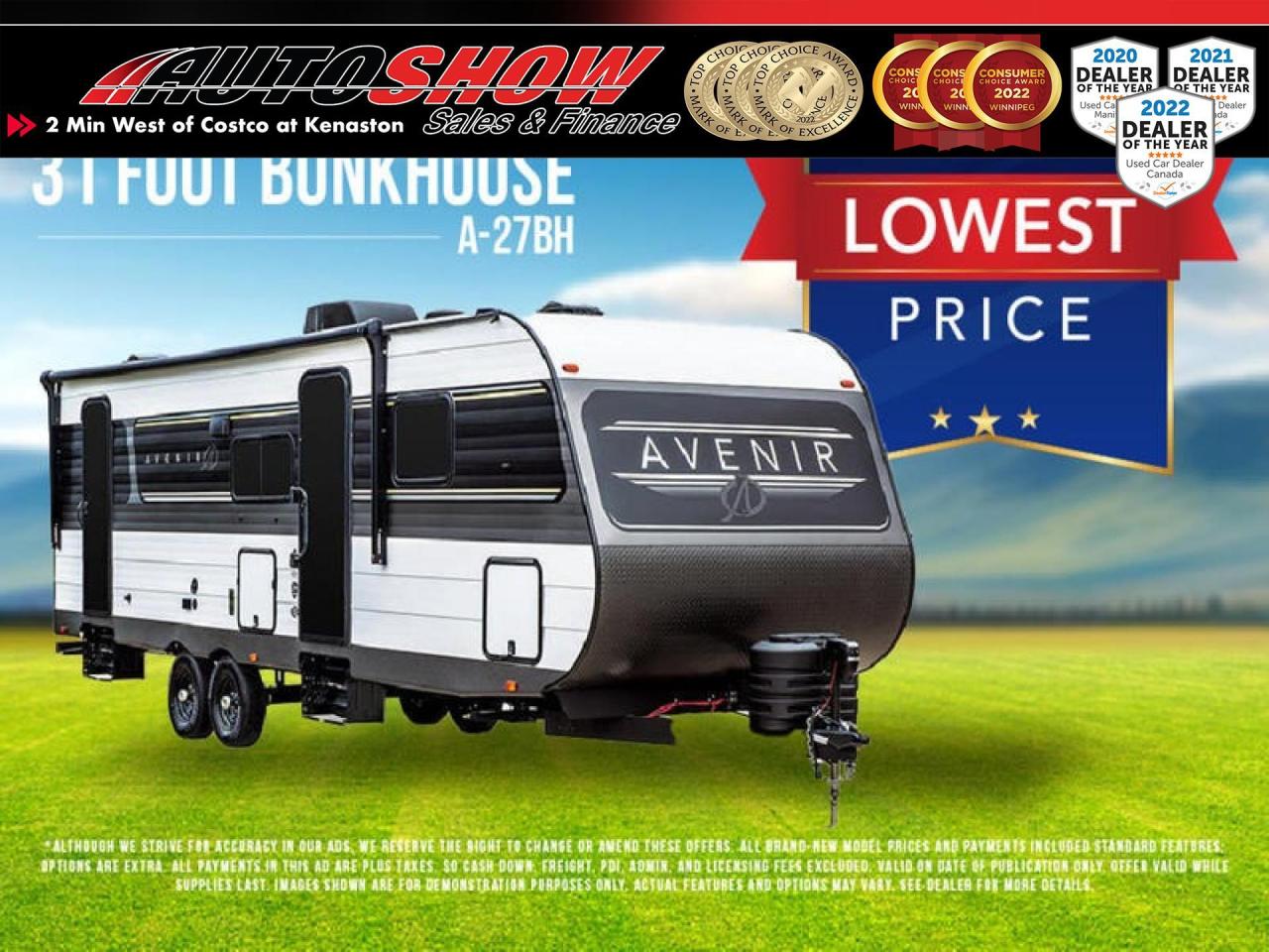 New 2024 CRUISER RV A-27BH AVENIR BUNKHOUSE for sale in Winnipeg, MB