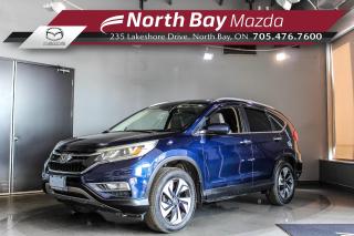 Used 2015 Honda CR-V Touring LEATHER UPHOLSTERY - NAVIGATION - POWER LIFTGATE - HEATED FRONT SEATS for sale in North Bay, ON